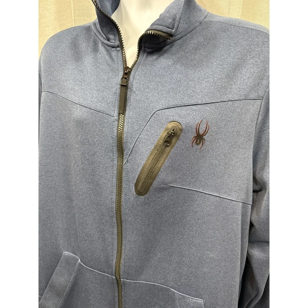 Spyder Active Mens XXL Blue Full Zip ProWEB Jacket Mock Neck SPM806U 1628546